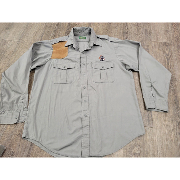 Vintage Outdoor Impression Made in USA Button Up Hunting Shirt Labrador Dog XXL - Picture 1 of 7